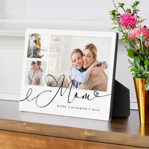 Gift for Mum   Mother's Day 3 Photo Collage Plaque