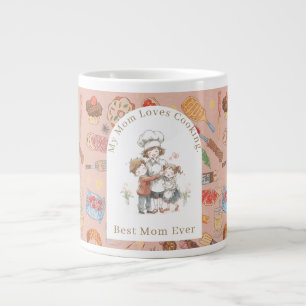 Gift For Mum,My Mum Love Cooking,Best Mum Ever Gi Large Coffee Mug