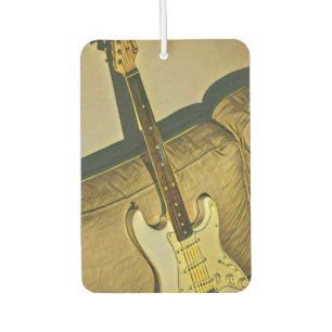 Gift for music teacher guitarist bassist car air freshener