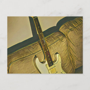 Gift for music teacher guitarist bassist postcard