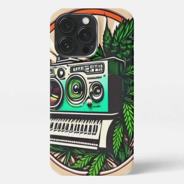 gift for music&weed lovers iPhone case (Back)