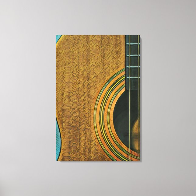 Gift for musician guitarist canvas print (Front)