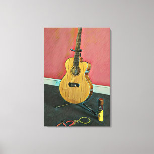 Gift for musician guitarist canvas print