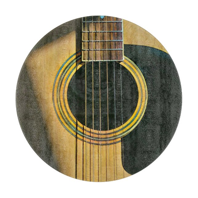 Gift for musician guitarist cutting board (Front)
