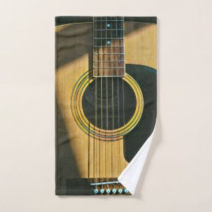 Gift for musician guitarist hand towel