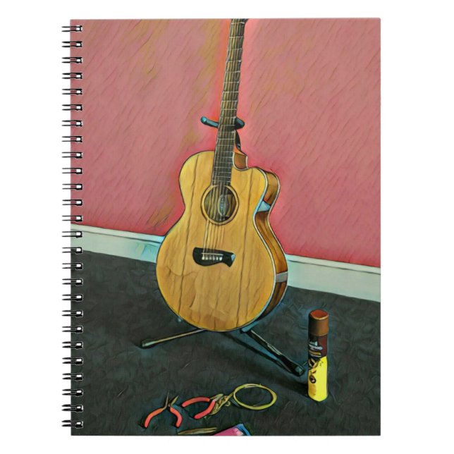 Gift for musician guitarist notebook (Front)