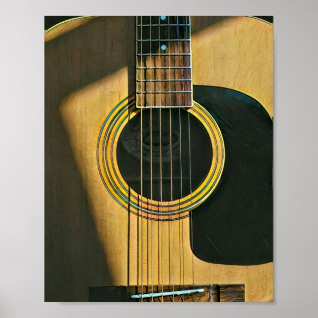 Gift for musician guitarist poster (Front)