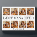 Gift For Nana Photo Collage Plaque With Easel<br><div class="desc">Nana loves getting personalised gifts from her kids and grandkids, so why not give her the ultimate gift this year? Give her a photo collage that features all of her favourite memories with her loved ones! This simple and beautiful gift is sure to bring a smile to Nana's face. Plus,...</div>
