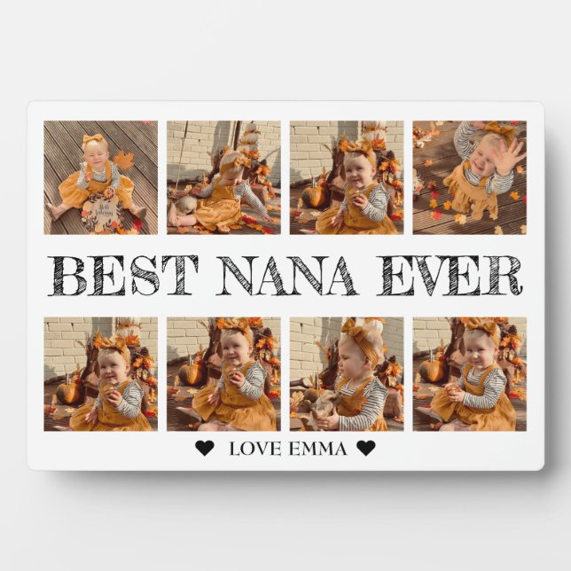 Gift For Nana Photo Collage Plaque With Easel (Front)