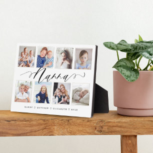 Gift for Nanna Grandchildren Photo Collage Plaque