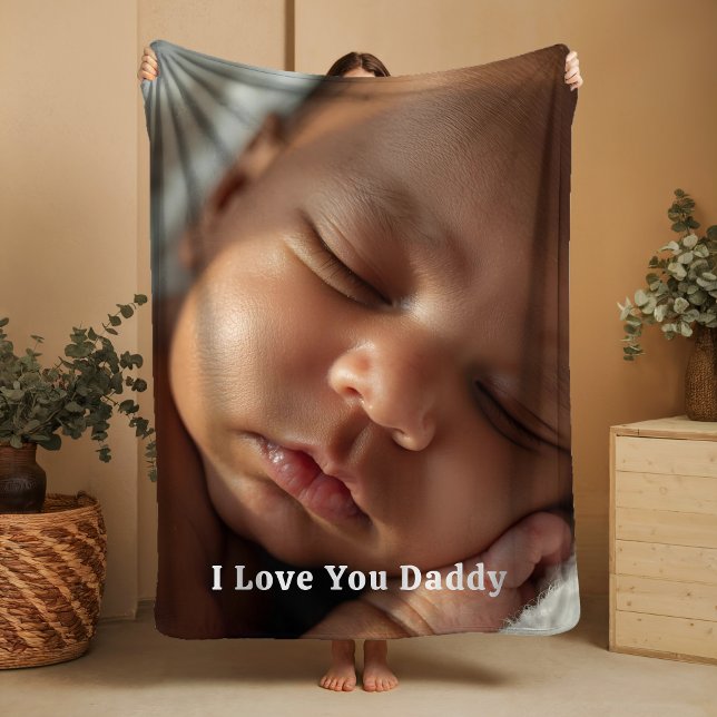 Gift for New Daddy Sherpa Blankets Baby Photograph (Creator Uploaded)