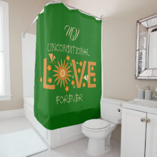 GIFT FOR NEW YEAR, BIRTHDAY, VALENTINE, WEDDING SHOWER CURTAIN