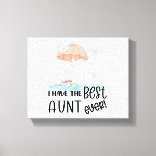 Gift for Niece Cute Elephant Under an Umbrella Canvas Print