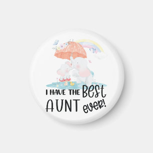 Gift for Niece Cute Elephant Under an Umbrella Magnet