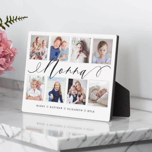 Gift for Nonna | Grandchildren Photo Collage Plaque (Gift for Nonna | Grandchildren Photo Collage Plaque)
