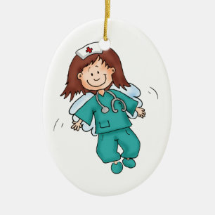 Gift for Nurses - Personalise with your name Ceramic Tree Decoration