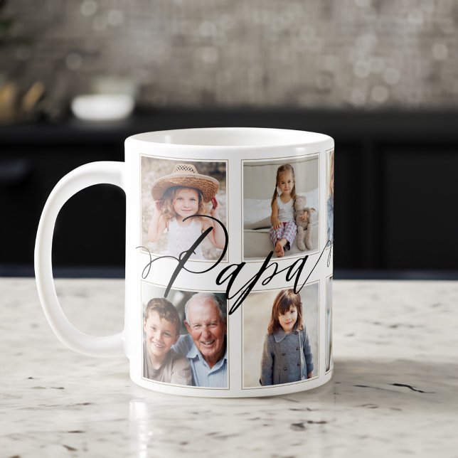 Gift for Papa | Grandchildren Photo Collage Coffee Mug (Gift for Papa | Grandchildren Photo Collage Coffee Mug)