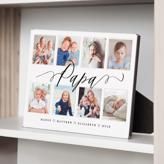 Gift for Papa | Grandchildren Photo Collage Plaque (Gift for Papa | Grandchildren Photo Collage Plaque)