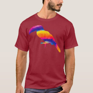 Gift for Parrot Lover Tie Dye Parrot Colourful T-Shirt