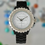 Gift for Partner. 30th Birthday Gift Watch<br><div class="desc">Gift watch for Partner on her birthday. Special watch with inscription. 30th birthday gift. Watch has inscription plus the message "With Love". Also the names of each partner. White watch face.</div>