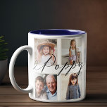 Gift for Poppy | Grandchildren Photo Collage Coffee Mug<br><div class="desc">Send a beautiful personalised gift to your Grandpa (Poppy) that he'll cherish forever. Special personalised grandchildren photo collage mug to display your own special family photos and memories. Our design features a simple 10 photo collage grid design with "Poppy" designed in a beautiful handwritten black script style. Each photo is...</div>
