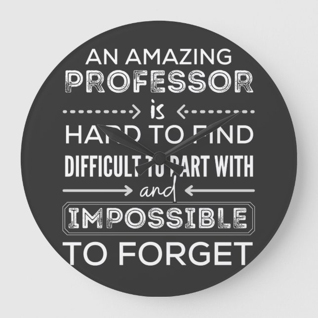 Gift For Professor, Professor Gift Large Clock (Front)