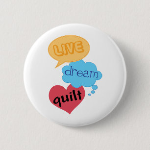 Gift for Quilter 6 Cm Round Badge
