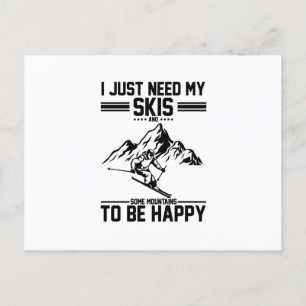 Gift for skiers Apres-ski Skiing Ski Jacket Skis Postcard