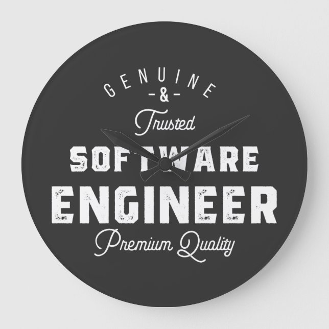 Gift for Software Engineer Large Clock (Front)