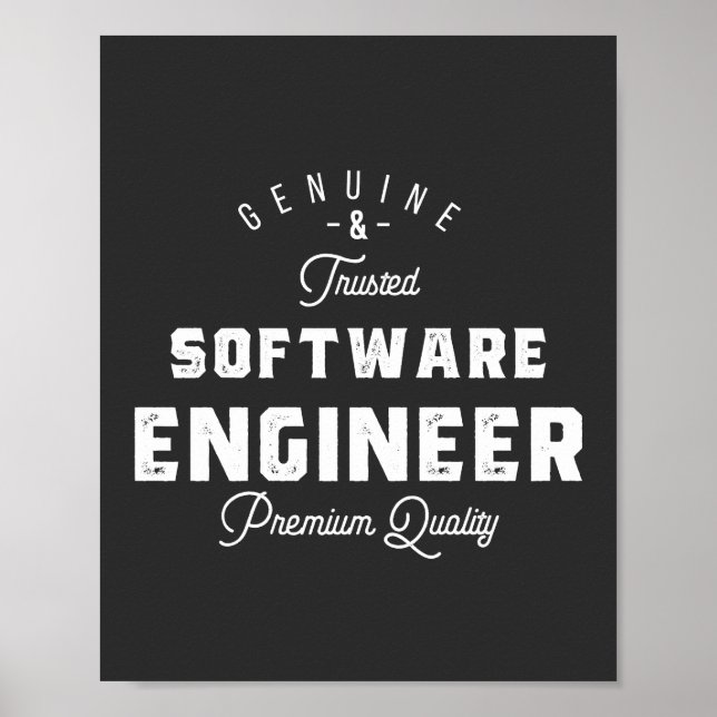 Gift for Software Engineer Poster (Front)