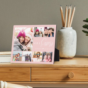 Gift For Soul Sisters 7 Photo Collage Heart BFFs Plaque