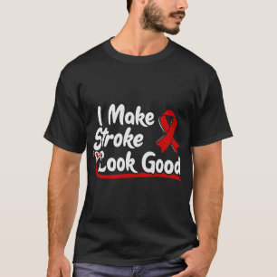 Gift for Stroke Patients - Red Awareness Ribbon T-Shirt