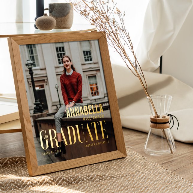 Gift for the Graduate Trendy Magazine Photo Cover Foil Prints (Creator Uploaded)