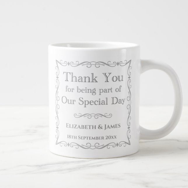 Gift for Wedding Guests Large Coffee Mug (Right)