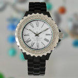 Gift for Woman on her 30th Birthday with Name<br><div class="desc">Gift watch to celebrate a 30th birthday. 30 years old. Includes name of recipient. White watch face.</div>
