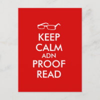 Gift for Writers Keep Calm and Proofread