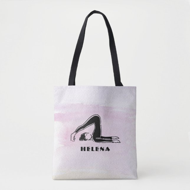 Gift for Yoga Pilates Lovers Personalized Tote Bag (Front)
