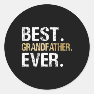 Gift From Granddaughter Grandson Best Grandfather Classic Round Sticker