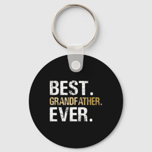 Gift From Granddaughter Grandson Best Grandfather  Key Ring