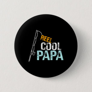 Gift From Granddaughter Grandson Reel Cool Papa  6 Cm Round Badge