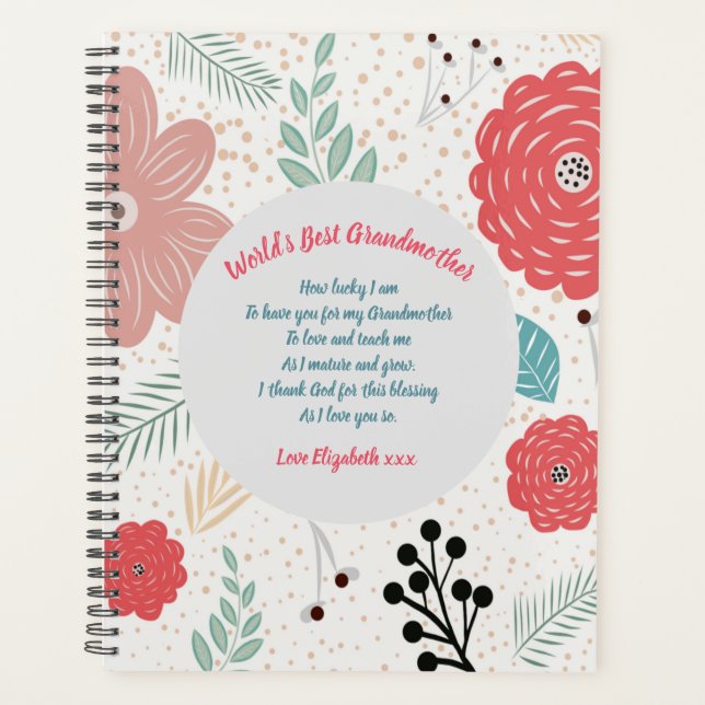 GIFT - Grandma Poems From Grandchildren - CUSTOM Planner (Front)
