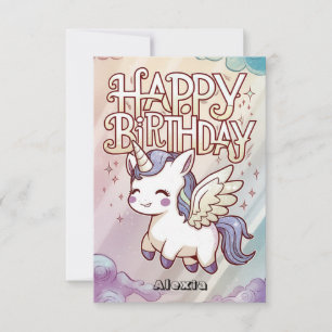 Gift Greeting Unicorn Birthday Card