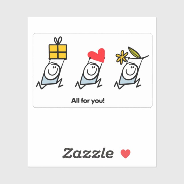 Gift, heart and flower (Sheet)