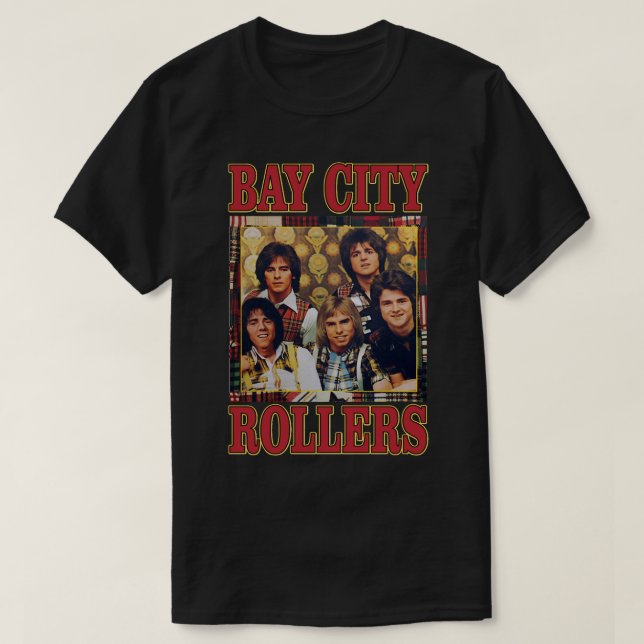 Gift Idea Band Bay City Rollers Music Rock  Retro  T-Shirt (Design Front)
