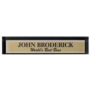 Gift idea!! Custom World's best boss name plate