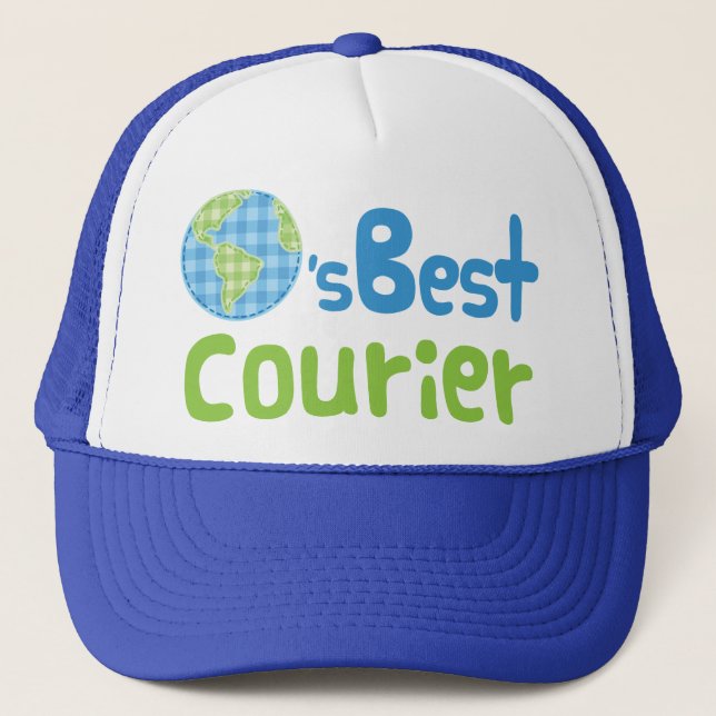 Gift Idea For Courier (Worlds Best) Trucker Hat (Front)