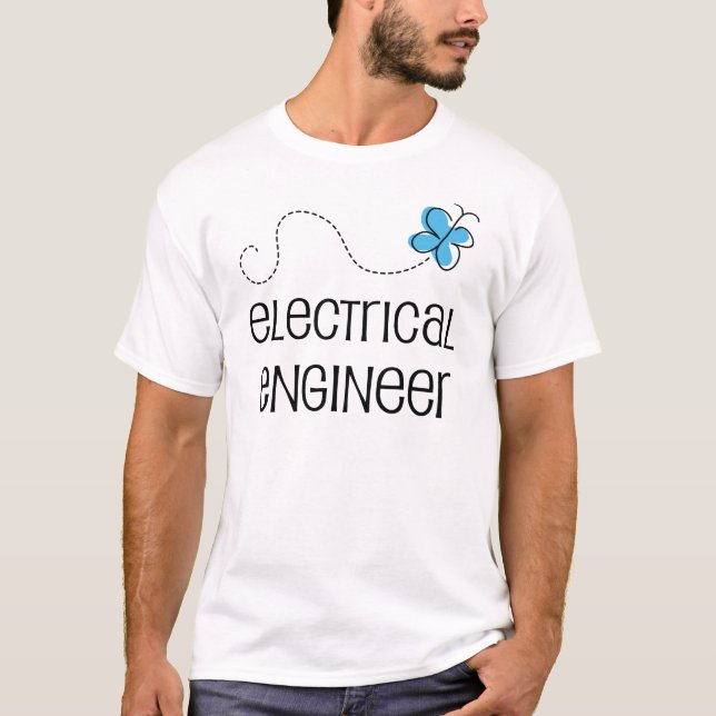 Gift Idea For Electrical Engineer (Butterfly) T-Shirt (Front)