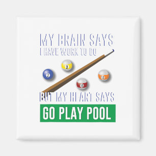Gift Idea T Shirts For Men Women Billiards And Poo Magnet