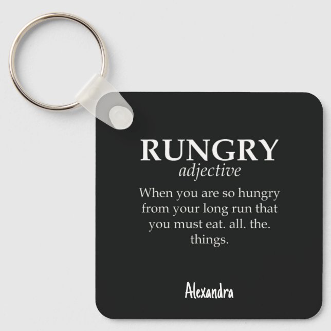 Gift Ideas For Marathon Runners Funny Running  Key Ring (Front)
