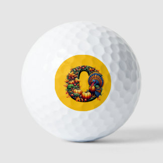 Gift letter o Thanksgiving style  Golf Balls